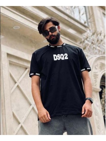 تیشرت مشکی یقه گرد کد 1182